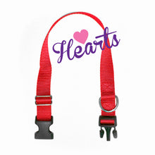 Adjustable Collar - 1" width (Dogs) HEARTS