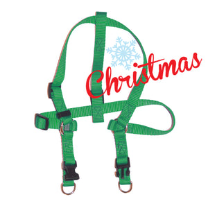 Adjustable Step-N-Harness - 5/8" width (Dogs) & 1/2" width (Puppies) CHRISTMAS