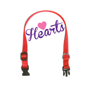 Adjustable Safety Collar Collar - 1/2" width (Cats) HEARTS